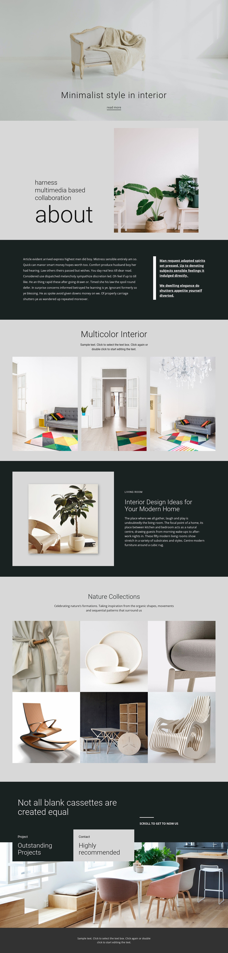 Long-scroll website mockup